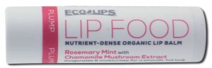 Eco Lips - Organic Lip Balm Tube Plump Lip FOOD Rosemary Mint with Chamomile Mushroom Extract .15 oz