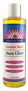 Heritage Store - Aura Glow Massage Oil Coconut MUSK 8 oz