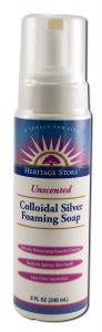 Heritage Store - Heritage Store Body Care Colloidal Silver Foaming SOAP Unscented 8 oz