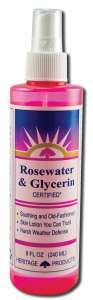 Heritage Store - FLOWER Waters with Atomizer Roswater and Glycerin FLOWER Water with Atomizer 8 oz