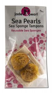 Jade And Pearl - Reusable Sea Sponges Sea Pearls Tampons - 2 Teeny