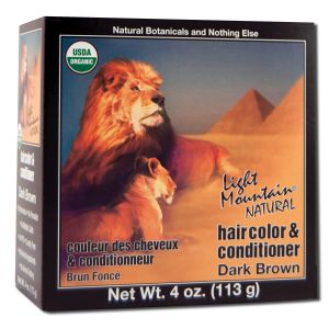 Light Mountain - Natural HAIR Color and Conditioner Dark Brown