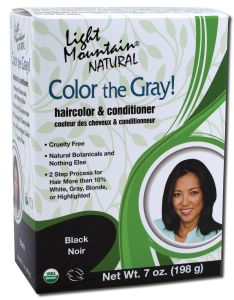 Light Mountain - Color the Gray Natural HAIRcolor and Conditioner Black
