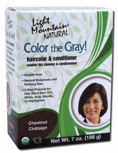 Light Mountain - Color the Gray Natural HAIRcolor and Conditioner Chestnut