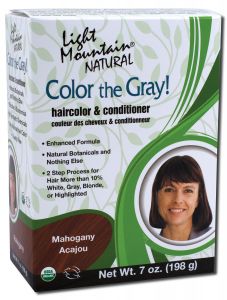 Light Mountain - Color the Gray Natural HAIRcolor and Conditioner Mahogany