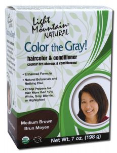 Light Mountain - Color the Gray Natural HAIRcolor and Conditioner Medium Brown