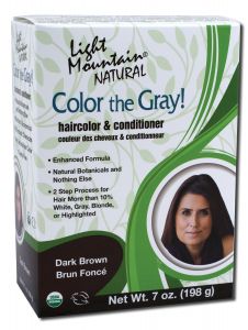 Light Mountain - Color the Gray Natural HAIRcolor and Conditioner Dark Brown