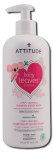 Attitude - Baby Leaves 2in1 SHAMPOO Orange Pomegranate 16 oz