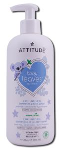 Attitude - Baby Leaves 2in1 SHAMPOO Night Almond Milk 16 oz