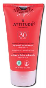 Attitude - Sun Care Sunscreen SPF 30 Unscented 5.2 oz