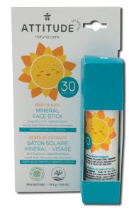 Attitude - Sun Care Baby and Kids Moisturizer Face Stick SPF 30 Unscented .65 oz