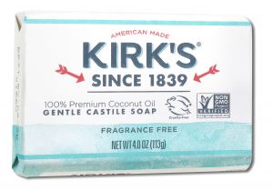 Kirks Natural Products - Castile Bar Soap Fragrance Free 4 oz