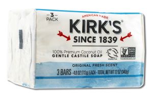 Kirks Natural Products - Castile Bar Soap Castile Bar Soap 4 oz 3 pk