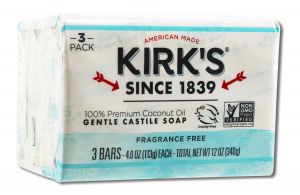 Kirks Natural Products - Castile Bar Soap Fragrance Free 4 oz 3 pk