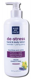 Kiss My Face - Moisturizers De-Stress Hand and Body LOTION Lavender + Ylang Ylang 16 oz