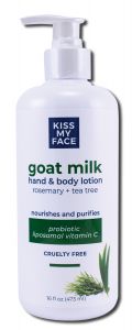 Kiss My Face - Moisturizers Goat Milk Hand and Body LOTION Rosemary + Tea Tree 16 oz