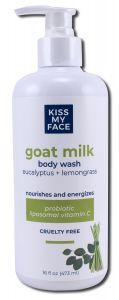 Kiss My Face - BODY Wash Goat Milk Eucalyptus + Lemongrass 16 oz