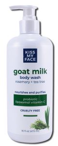 Kiss My Face - Body Wash Goat Milk Rosemary + Tea Tree 16 oz