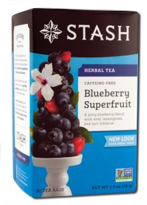Stash Tea Company - Caffeine Free Herbal Tea Blueberry Herbal 20 Count