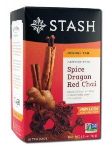Stash Tea Company - Caffeine Free Herbal Tea Spiced DRAGON Red Chai 18 ct
