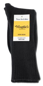 Maggies Functional Organics - Cotton Crew Singles BLACK 9-11