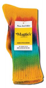 Maggies Functional Organics - Tie Dye Crew SOCKS Singles 9-11