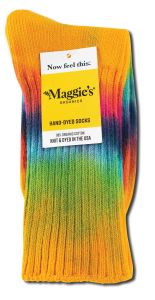 Maggies Functional Organics - TIE Dye Crew Socks Singles 10-13