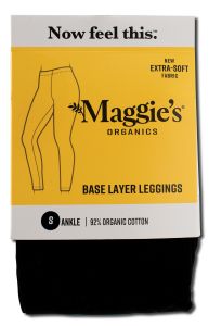 Maggies Functional Organics - Ankle LEGGINGS Black Small