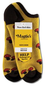 Maggies Functional Organics - Footie SOCKS Mushroom Honey 10-13