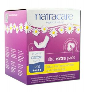 Natracare - Cool Comfort Pads And Shields Ultra Extra Pads Long with Wings 8 ct