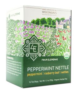 Four Elements - Herbal Teas Tin Peppermint Nettle 16 ct
