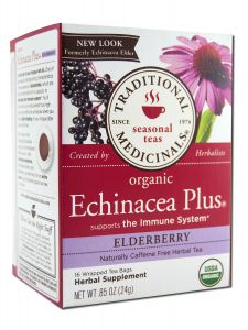 Traditional Medicinals - Organic Tea (16 BAGS Per Box) Echinacea Elder 16 ct