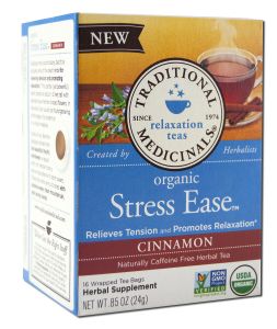 Traditional Medicinals - Organic Tea (16 BAGS Per Box) Stress Ease Cinnamon 16 ct