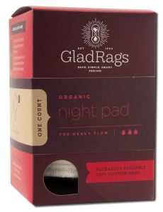 Glad Rags - Undyed Organic Cotton Pads Organic Nighttime Pad 1 Pack