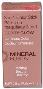 Mineral Fusion - Cheeks 3 in 1 Color STICK Berry GLOW .35 oz