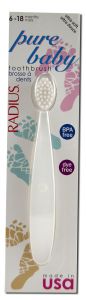 Radius - Childrens Toothbrushes Pure Baby Toothbrush 6 Months+ Ultra Soft