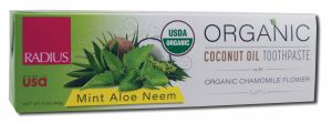 Radius - Organic TOOTHPASTE Mint Aloe Neem 3 oz