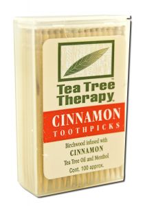 Tea Tree Therapy - Dental Care Toothpicks Cinnamon 100 ct