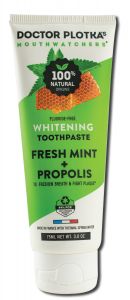 Mouth Watchers - TOOTHPASTE Fluoride Free Whitening TOOTHPASTE Fresh Mint and Propolis 3 oz