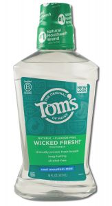 Toms Of Maine - Wicked Fresh! Long-Lasting TOOTHPASTE & Mouthwash Cool Mountain Mint Moutwash 16 oz