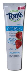 Toms Of Maine - Childrens TOOTHPASTE Silly Strawberry Fluoride Free 5.1 oz