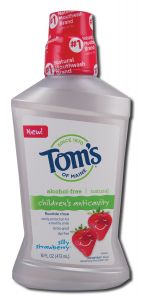 Toms Of Maine - Mouthwash Childrens Silly Strawberry Anticavity Fluoride Rinse 16 oz