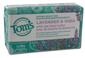 Toms Of Maine - Natural Beauty Bar SOAP 4 oz Lavender Tea Tree 5 oz