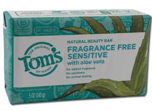 Toms Of Maine - Natural Beauty Bar Soap 4 oz Fragrance Free Sensitive 5 oz