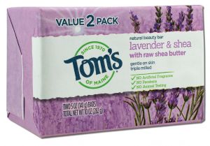 Toms Of Maine - Natural Beauty Bar Soap 4 oz Lavender and Shea 5 oz Twin Pack
