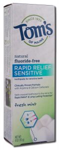 Toms Of Maine - Floride Free TOOTHPASTE Rapid Relief Sensitive Paste 4 oz