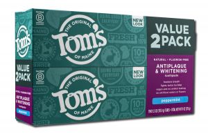 Toms Of Maine - Floride Free TOOTHPASTE Peppermint Antiplaque and Whitening Paste 5.5 oz 2 pk