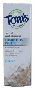 Toms Of Maine - Fluoride TOOTHPASTEs Luminous White Clean Mint 4 oz