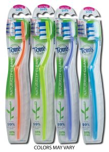 Toms Of Maine - Shaving Creams Naturally Clean ADULT Soft Toothbrush Assorted Color