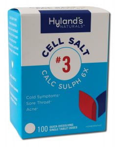 Hylands Standard Homeopathics - Tissue Salts (Cell Salts) 6x #3 Calc Sulph 6X Tablet 100 CT